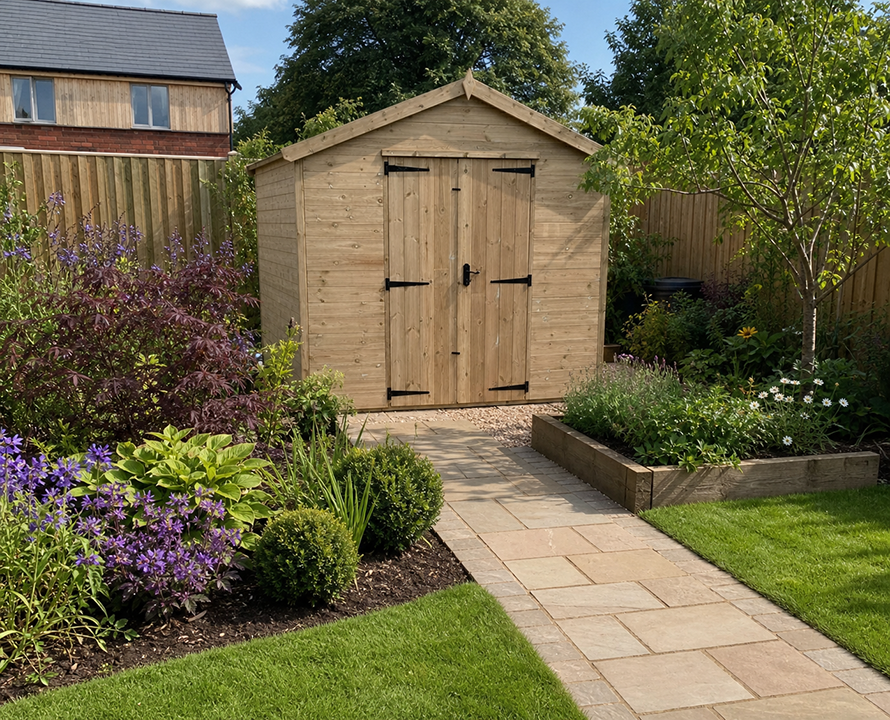 Pressure Treated Loglap Apex Shed